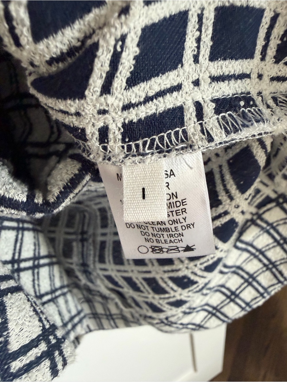 Lisa Marie Fernandez Navy and White Check Scallop-Hem Mini Dress - Picture 3 of 4